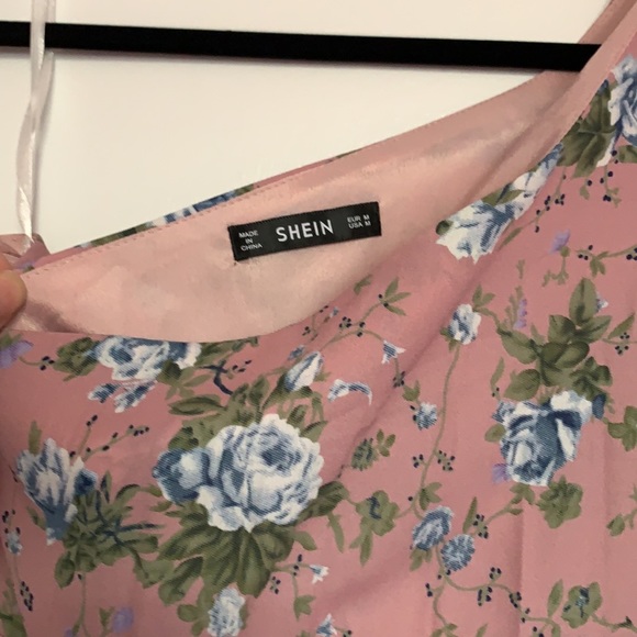 Asymmetric One Shoulder Floral Dress - Picture 6 of 9